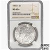 Image 1 : 1882-S Morgan Silver Dollar NGC MS65+