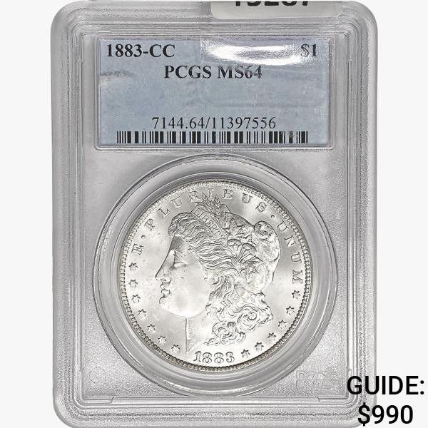 1883-CC Morgan Silver Dollar PCGS MS64