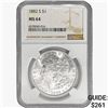 Image 1 : 1882-S Morgan Silver Dollar NGC MS64