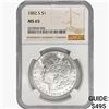 Image 1 : 1882-S Morgan Silver Dollar NGC MS65
