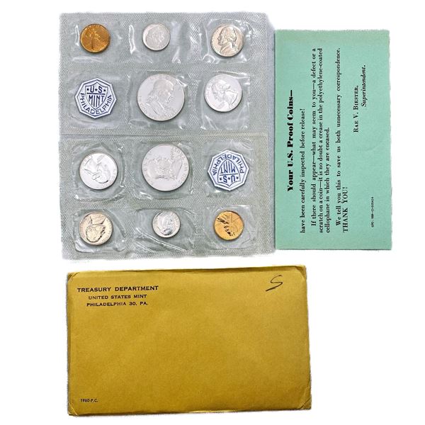 1960 US Proof SILV Coin Sets [15 Coins]