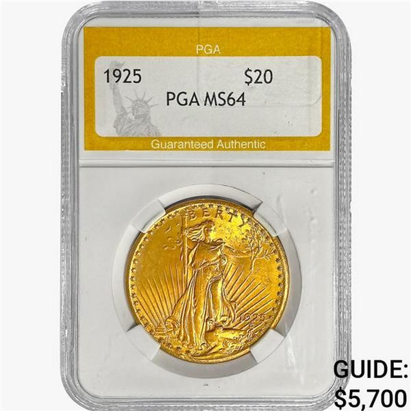 1925 $20 Gold Double Eagle PGA MS64
