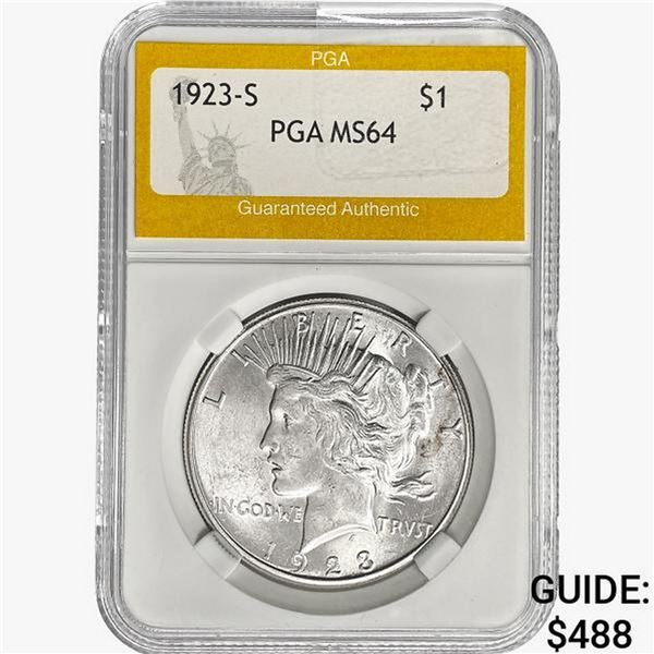 1923-S Silver Peace Dollar PGA MS64