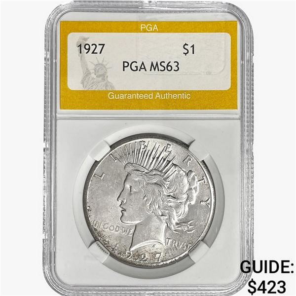 1927 Silver Peace Dollar PGA MS63