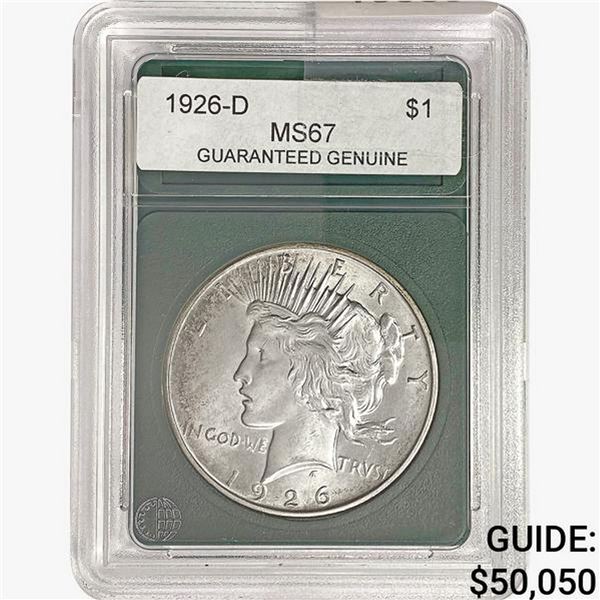 1926-D Silver Peace Dollar GG MS67