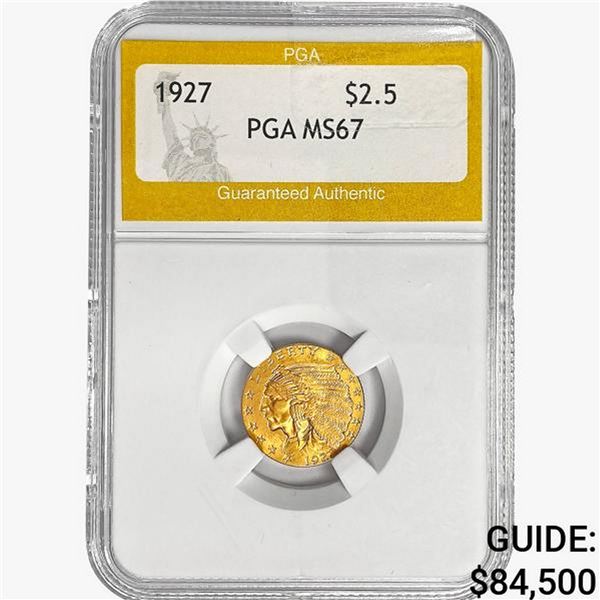 1927 $2.50 Gold Quarter Eagle PGA MS67