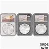 Image 1 : [3] 2022 & 2023 Silver Eagle NGC MS70