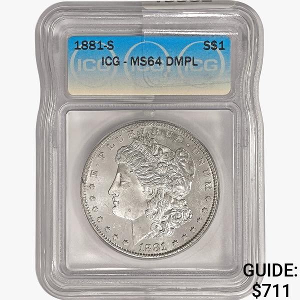 1881-S Morgan Silver Dollar ICG MS64 DMPL