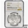 Image 1 : 1923-D Silver Peace Dollar NGC MS61