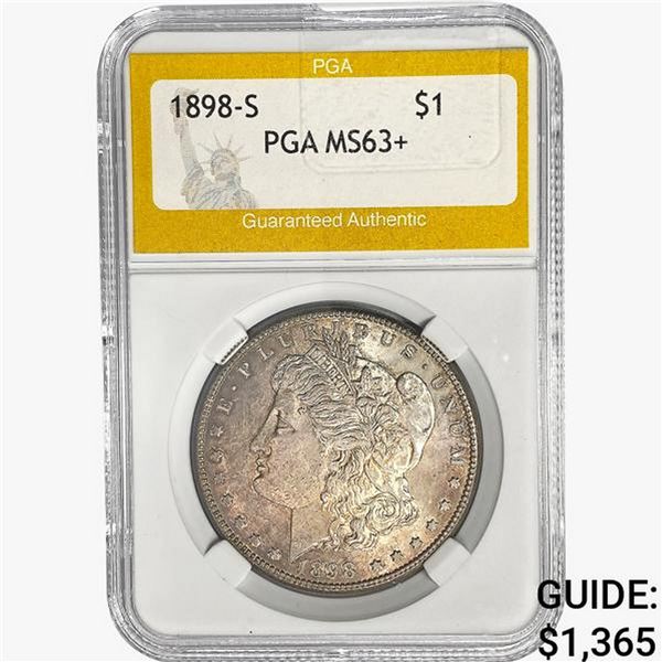 1898-S Morgan Silver Dollar PGA MS63+