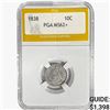 Image 1 : 1838 Seated Liberty Dime PGA MS62+