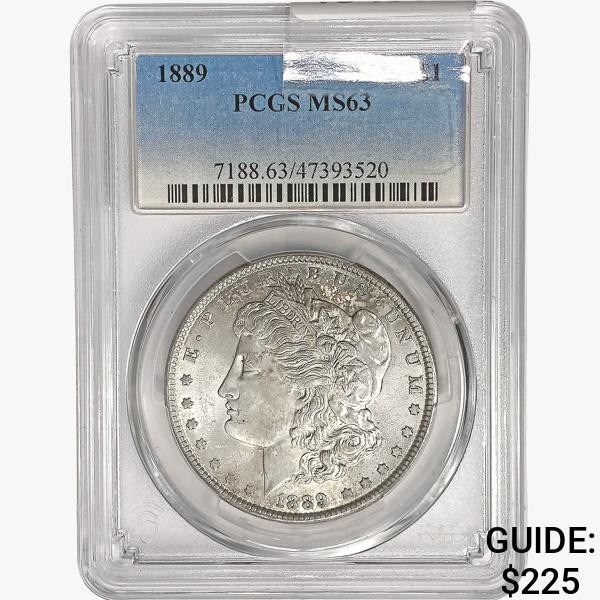 1889 Morgan Silver Dollar PCGS MS63