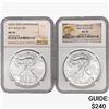 Image 1 : [2] 2011-2012 Silver Eagle NGC MS70
