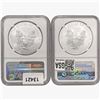 Image 2 : [2] 2011-2012 Silver Eagle NGC MS70