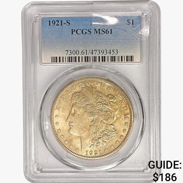 1921-S Morgan Silver Dollar PCGS MS61