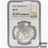 Image 1 : 1921 Morgan Silver Dollar NGC MS65