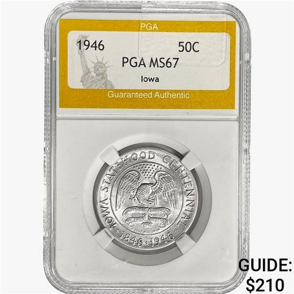 1946 Iowa Half Dollar PGA MS67