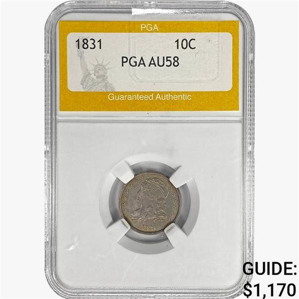 1831 Capped Bust Dime PGA AU58