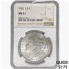 Image 1 : 1921-S Morgan Silver Dollar NGC MS61