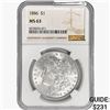 Image 1 : 1886 Morgan Silver Dollar NGC MS63