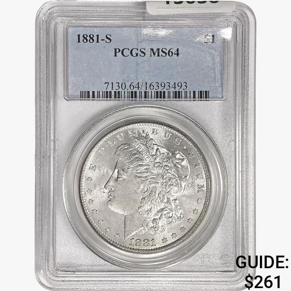 1881-S Morgan Silver Dollar PCGS MS64