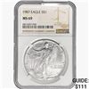 Image 1 : 1987 Silver Eagle NGC MS69