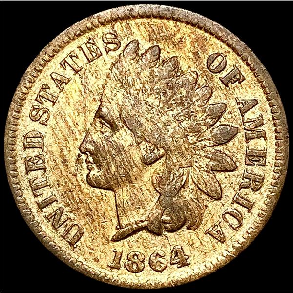 1864-L Indian Head Cent ABOUT UNCIRCULATED
