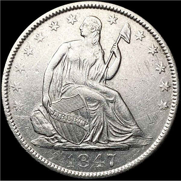1847-O Seated Liberty Half Dollar CLOSELY UNCIRCUL
