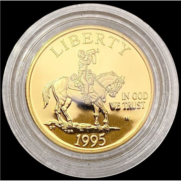 1995-W US .25oz Gold Commem $5 GEM PROOF