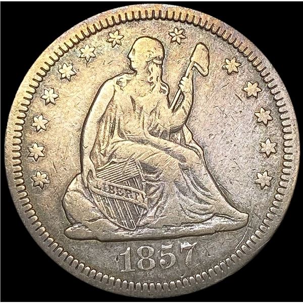 1857-O Seated Liberty Quarter LIGHTLY CIRCULATED