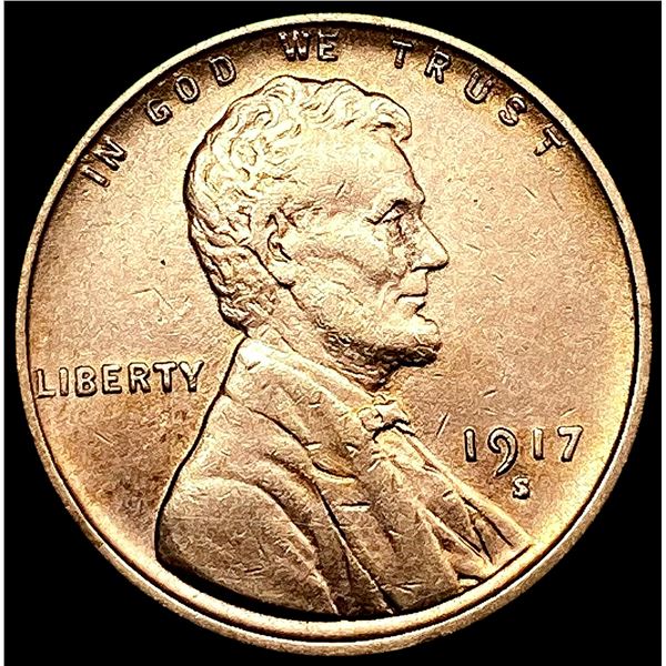 1917-S Wheat Cent CLOSELY UNCIRCULATED