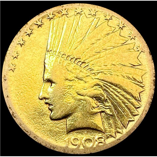 1908-S $10 Gold Eagle LIGHTLY CIRCULATED