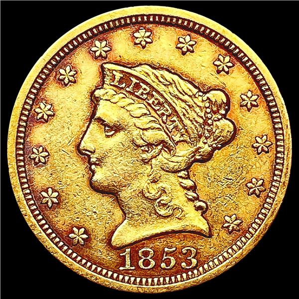 1853 $2.50 Gold Quarter Eagle CLOSELY UNCIRCULATED