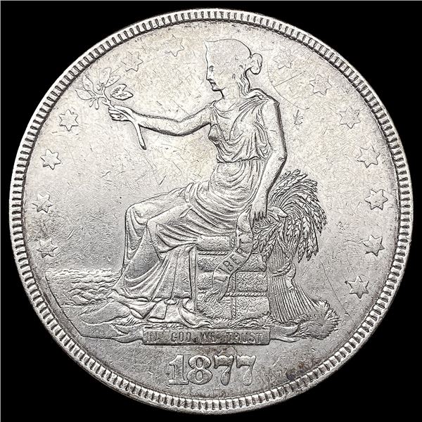 1877 Silver Trade Dollar CLOSELY UNCIRCULATED