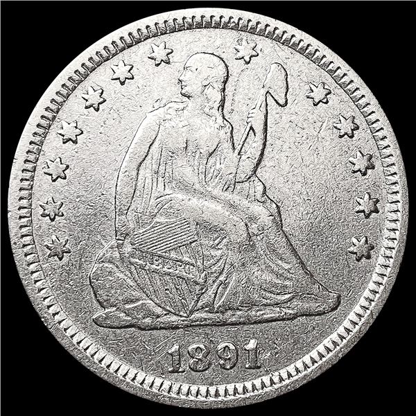 1891 Seated Liberty Quarter CLOSELY UNCIRCULATED