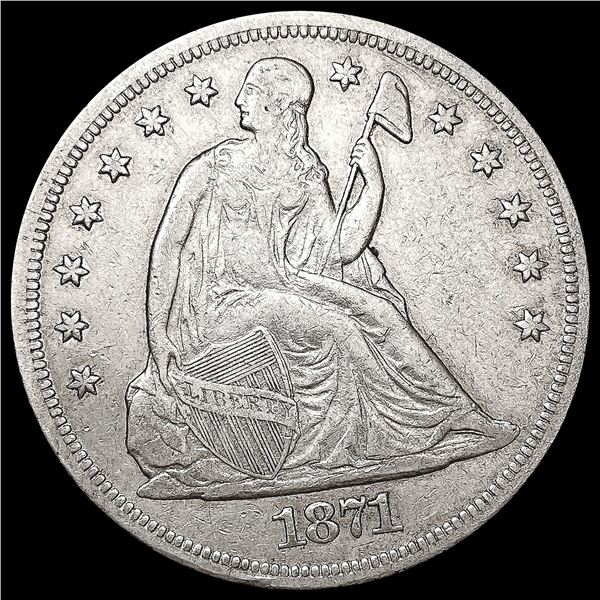 1871 Seated Liberty Dollar CLOSELY UNCIRCULATED