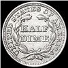 Image 2 : 1853 Arws Seated Liberty Half Dime CLOSELY UNCIRCU