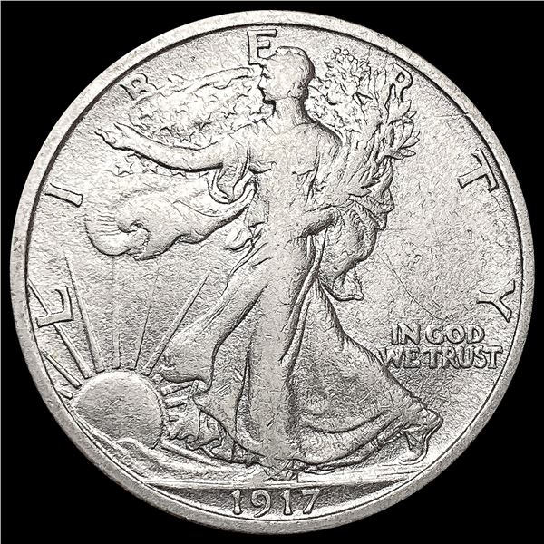 1917-D Walking Liberty Half Dollar LIGHTLY CIRCULA