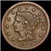 Image 1 : 1855 Braided Hair Large Cent CLOSELY UNCIRCULATED