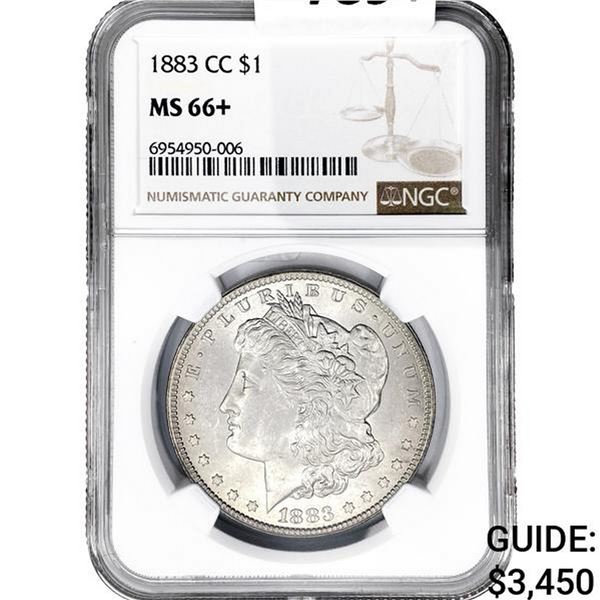 1883-CC Morgan Silver Dollar NGC MS66+