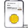 Image 1 : 1907 $10 Gold Eagle NGC MS62
