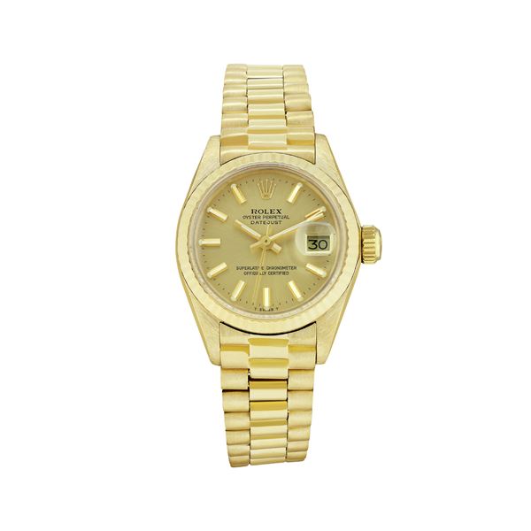 Rolex Ladies 26MM Yellow Gold President Watch