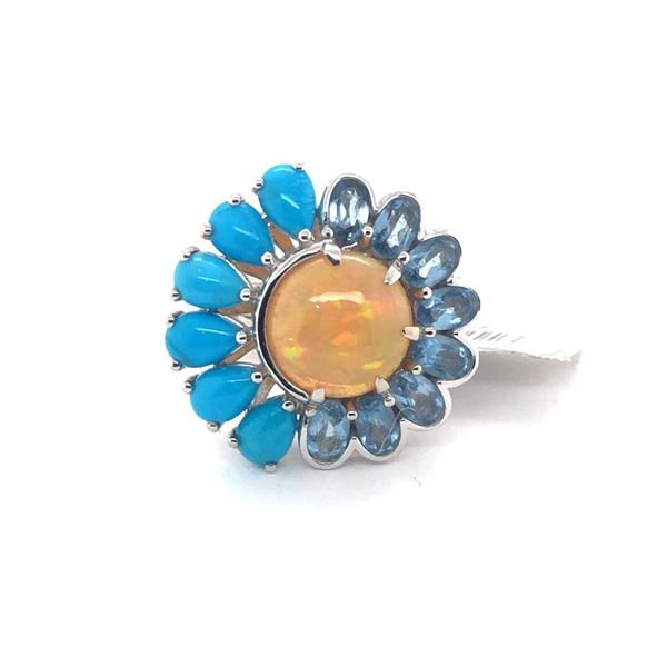 2.06ct Opal 18K White Gold Ring