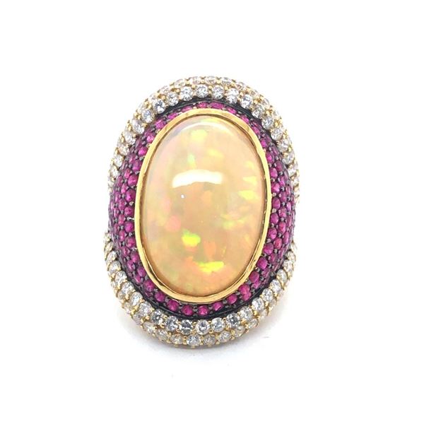 9.69ct Opal 18K Yellow Gold Ring