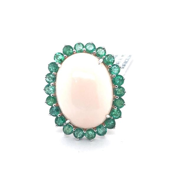 4.16ct Opal 18K White Gold Ring