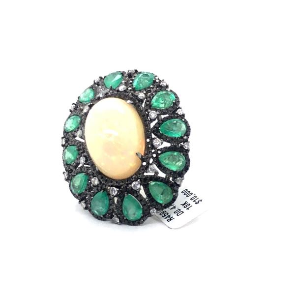 20.35ct Emerald 18K White Gold Ring