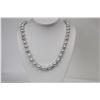 Image 1 : 10-12mm South Sea White-Silver Circle Baroque Necklace with Gold Clasp