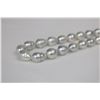 Image 3 : 10-12mm South Sea White-Silver Circle Baroque Necklace with Gold Clasp