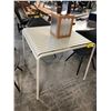 Image 1 : HAY PALISSADE SKY GREY 32" X 32" CAFE TABLE, RETAIL PRICE $1,111 (SMALL COSMETIC DAMAGE)