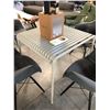 Image 2 : HAY PALISSADE SKY GREY 32" X 32" CAFE TABLE, RETAIL PRICE $1,111 (SMALL COSMETIC DAMAGE)